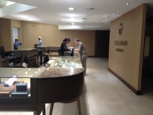 Boy, I hope his wife appreciated it!!  The glass of champagne he was given might have helped the purchase...